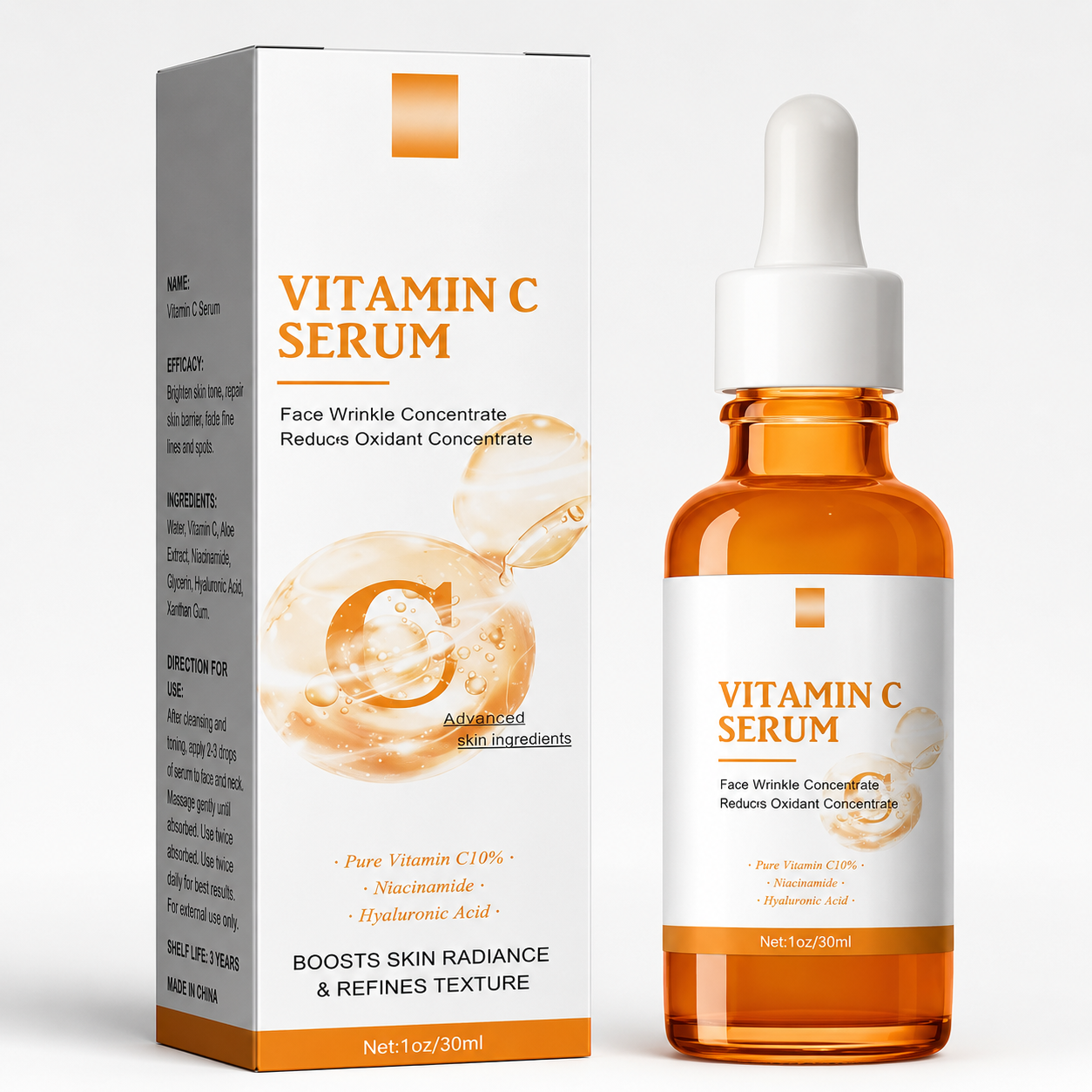 Combo Renueva 3 Serums - HYALURONIC + VIT C + VIT B3