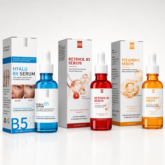 Combo Renueva 3 Serums - HYALURONIC + VIT C + VIT B3